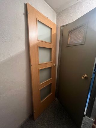 Puerta cocina - Roble acristalada