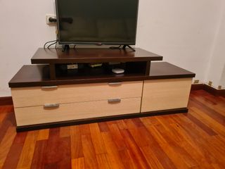 Mueble TV - Madera - Beige/Marrón
