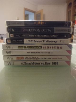 6 juegos Wii y PSP: ¡Buen estado!