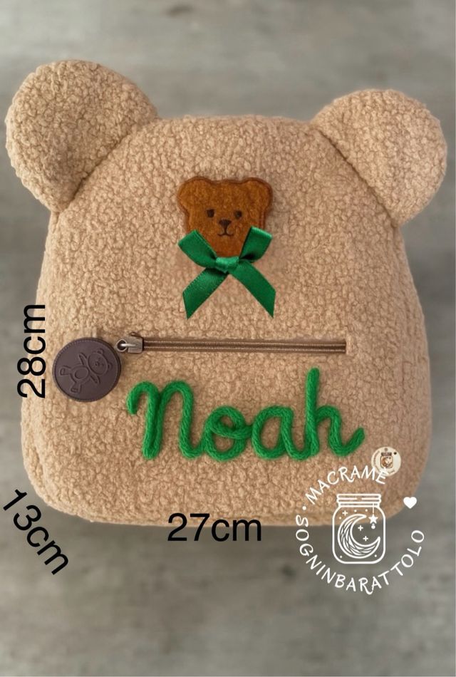 Zaino orso personalizzabile