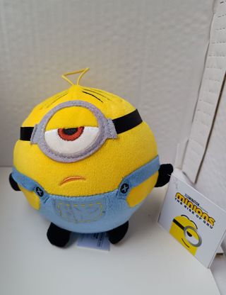Peluche Minion Stuart morbido rotondo minions