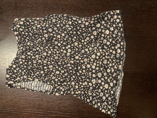 Top Flores - Negro y Blanco