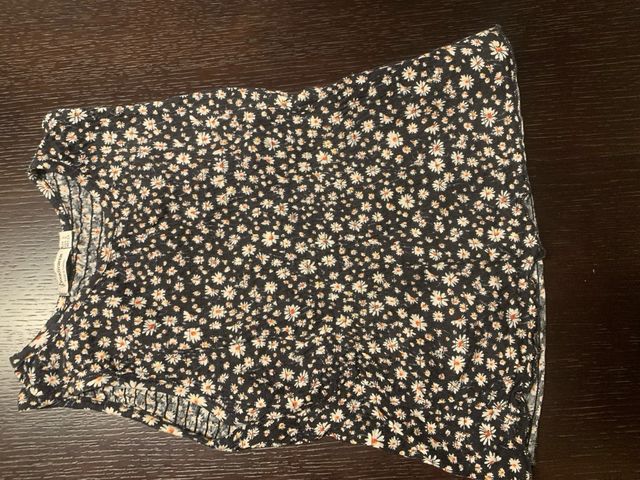 Top Flores - Negro y Blanco