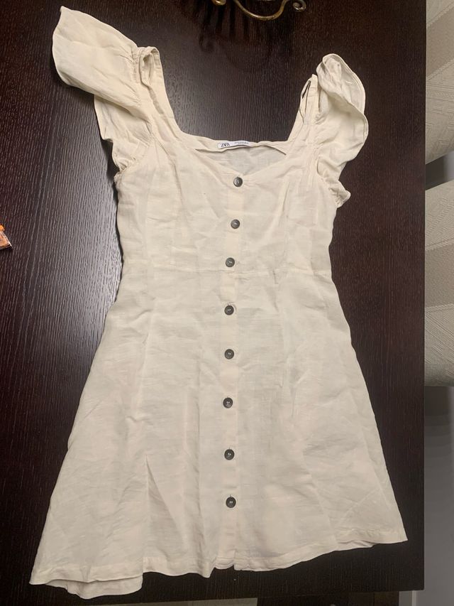 Vestido Zara blanco - Talla XS