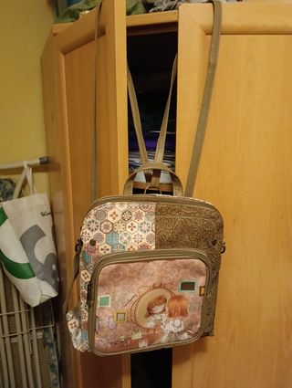 Mochila estampada multicolor 