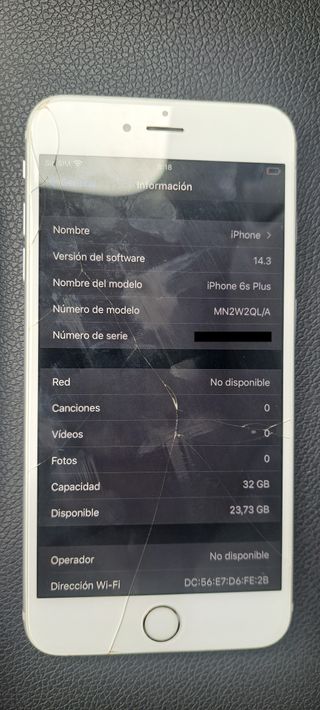 Iphone 6S Plus 32 GB Blanco plata