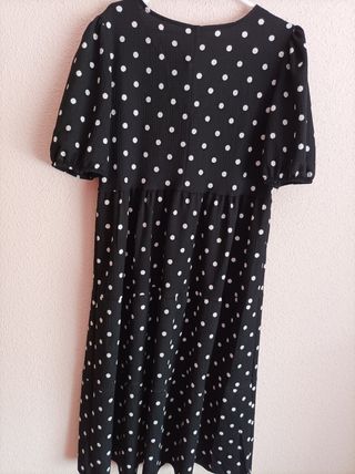 Vestido lunares blanco y negro - M