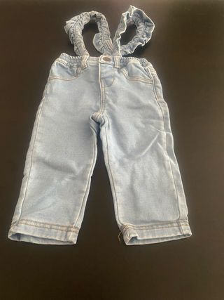 Macacão Jeans Bebê com Suspensórios