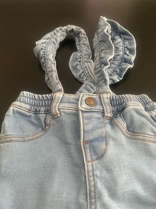 Macacão Jeans Bebê com Suspensórios