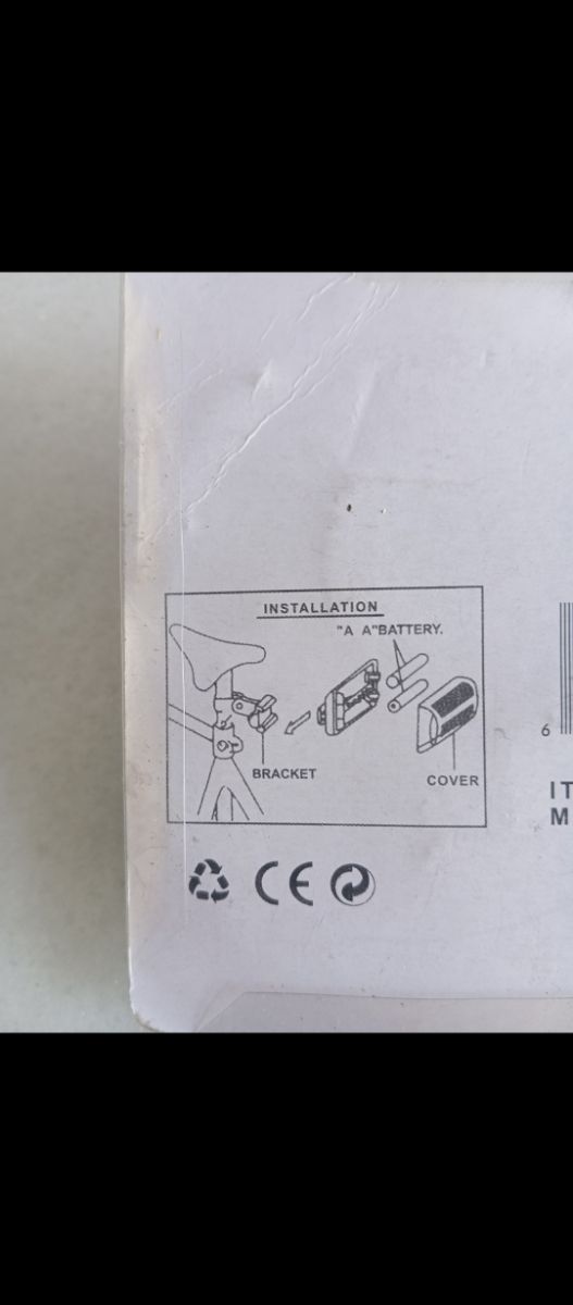 Fanale posteriore per bicicletta a LED.