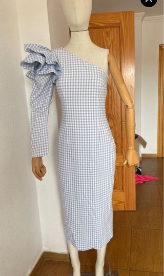 Vestido midi Meryfor azul, talla 38