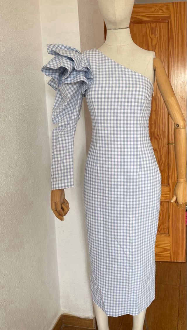 Vestido midi Meryfor azul, talla 38