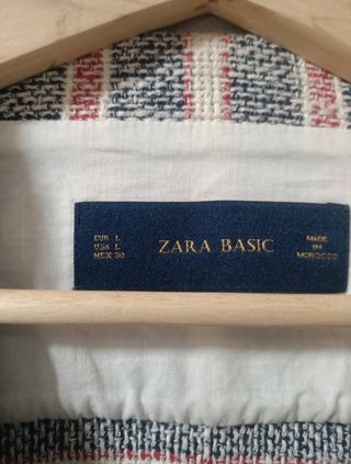 Blazer Zara rayas azul blanco - L
