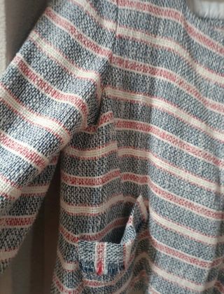 Blazer Zara rayas azul blanco - L