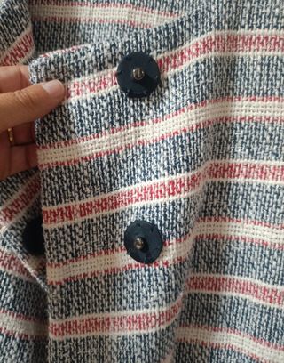 Blazer Zara rayas azul blanco - L