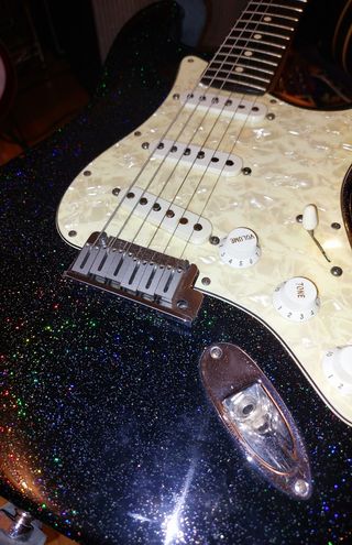 Fender Custom Shop Stratocaster Holoflake sparkle.