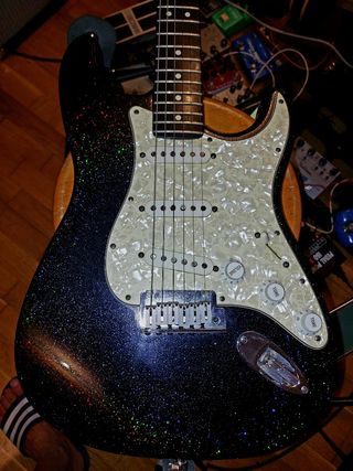 Fender Custom Shop Stratocaster Holoflake sparkle.