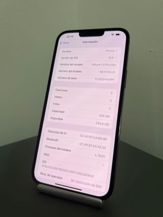 Apple iPhone 13 Pro Max 256gb Azul Grado A+ 100%
