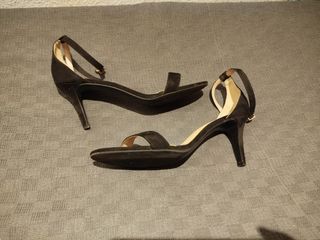 Sandalias tacón bajo H&M - negras - 41