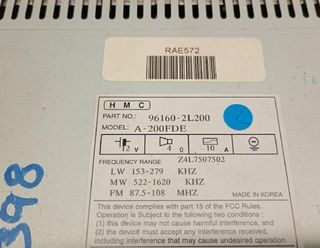 5625203 sistema audio radio 961602l200 hyundai i30