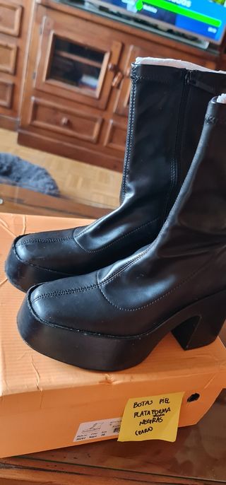 Botas plataforma negras ZARA- Talla 36