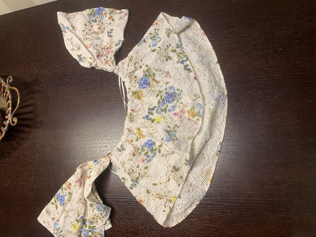 Top Blanco Flores - Talla única