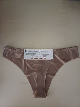 Braga tanga invisible Victoria XL beige