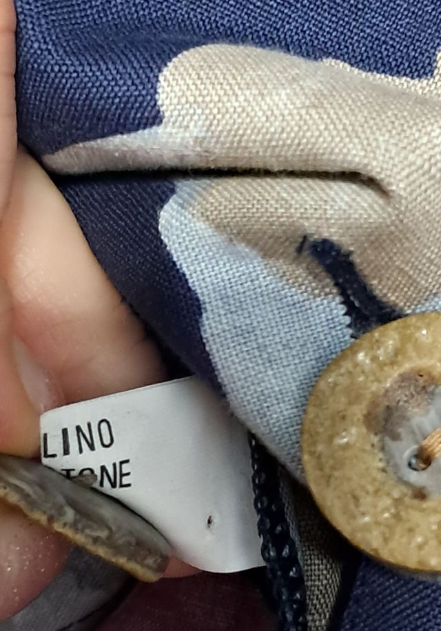 Giacca lino fiori multicolor