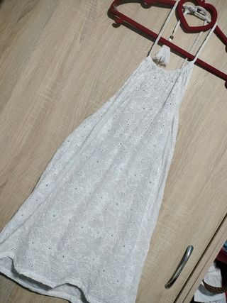 Vestido blanco ibicenco verano sexy bordado playa