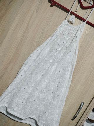 Vestido blanco ibicenco verano sexy bordado playa