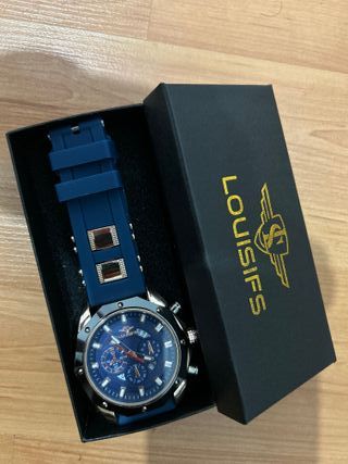 Reloj LOUISIFS azul y plata