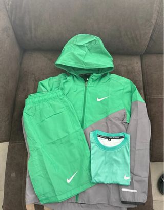 Chándal Nike Running Verde-Gris