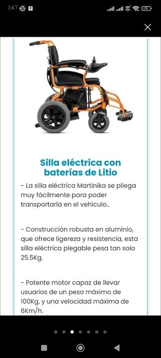 Silla eléctrica Martinika plegable
