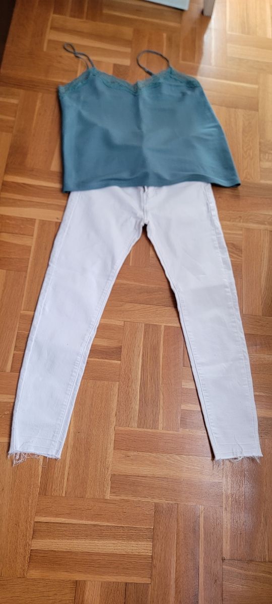 Pantalones vaqueros blancos mujer