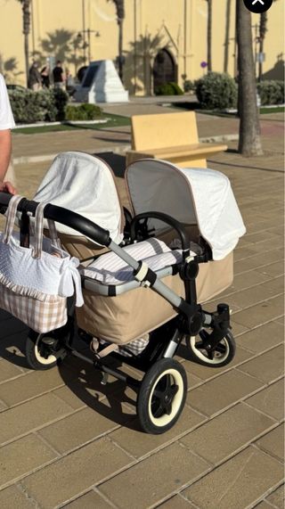 Bugaboo gemelar: Carro impecable