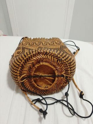 Bolso mimbre artesanal faira