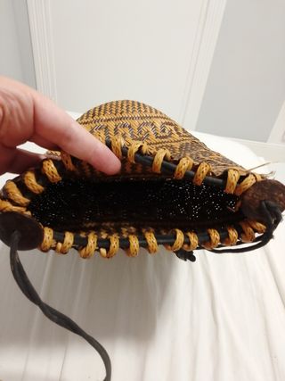 Bolso mimbre artesanal faira