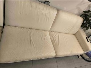 Divano Poltronesofà pelle bianca