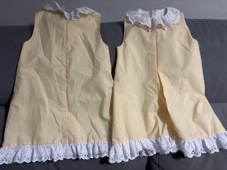 Vestidos niña amarillos | Cuello blanco