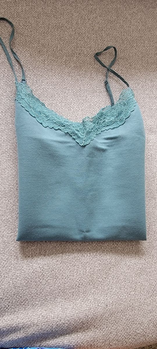 Top lencero de encaje - Teal