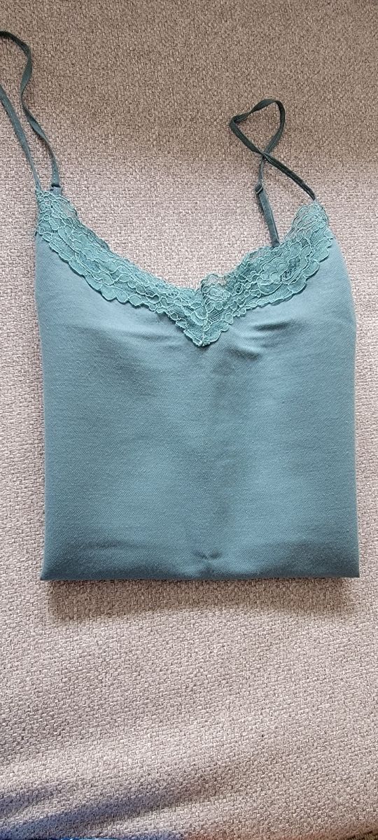 Top lencero de encaje - Teal