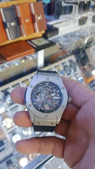 Reloj automático hombre plata