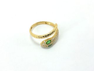 anillo oro 18k con piedra con circonita
