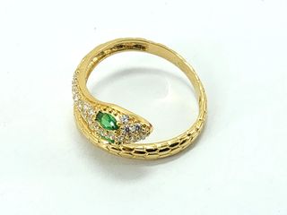 anillo oro 18k con piedra con circonita