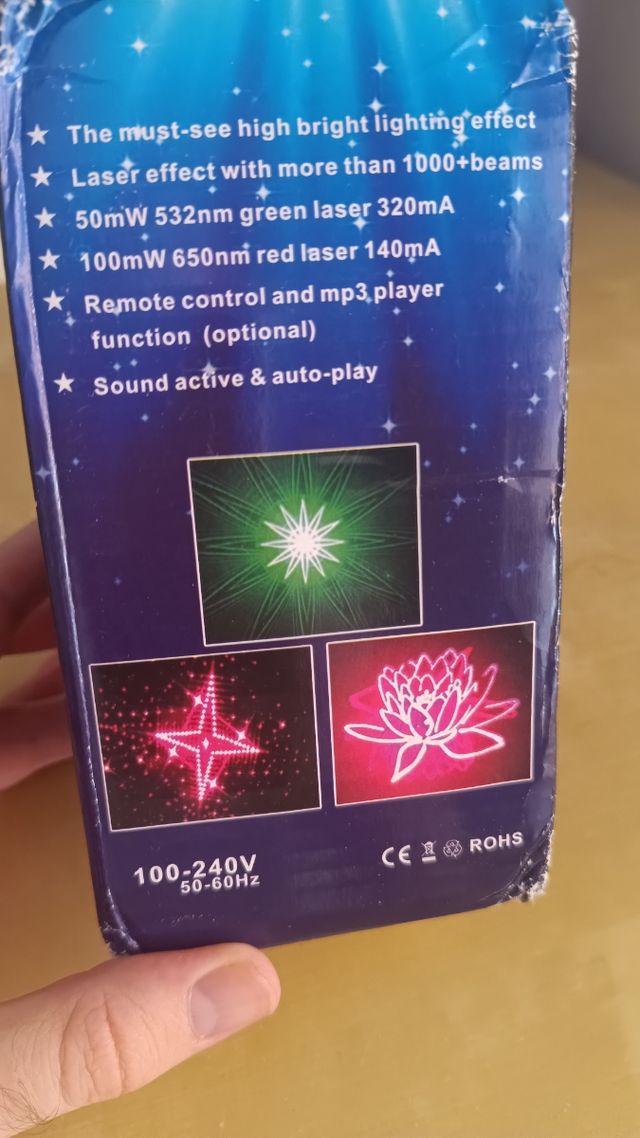 Foco proyector de luz para fiestas