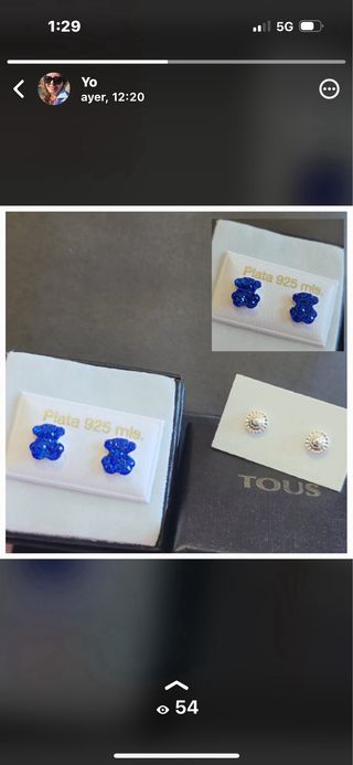 Pendientes TOUS Plata 925 mls.