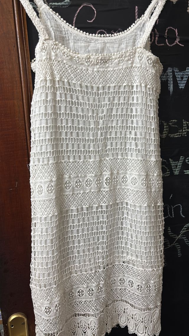 Vestido blanco ibicenco crochet