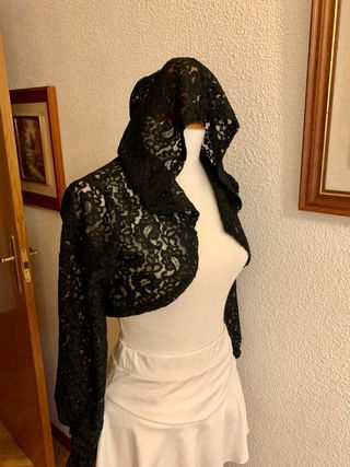 Chaqueta negra encaje vintage