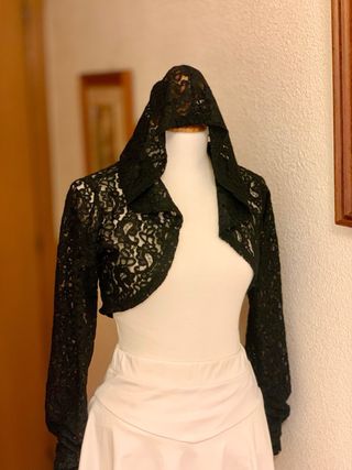 Chaqueta negra encaje vintage