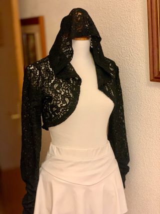 Chaqueta negra encaje vintage